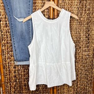 LOFT White Sleeveless Top size Large Petite